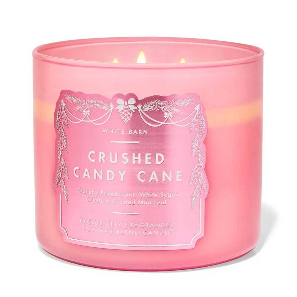***Relisting Soon*** White Barn Crushed Candy Cane 3 wick candle